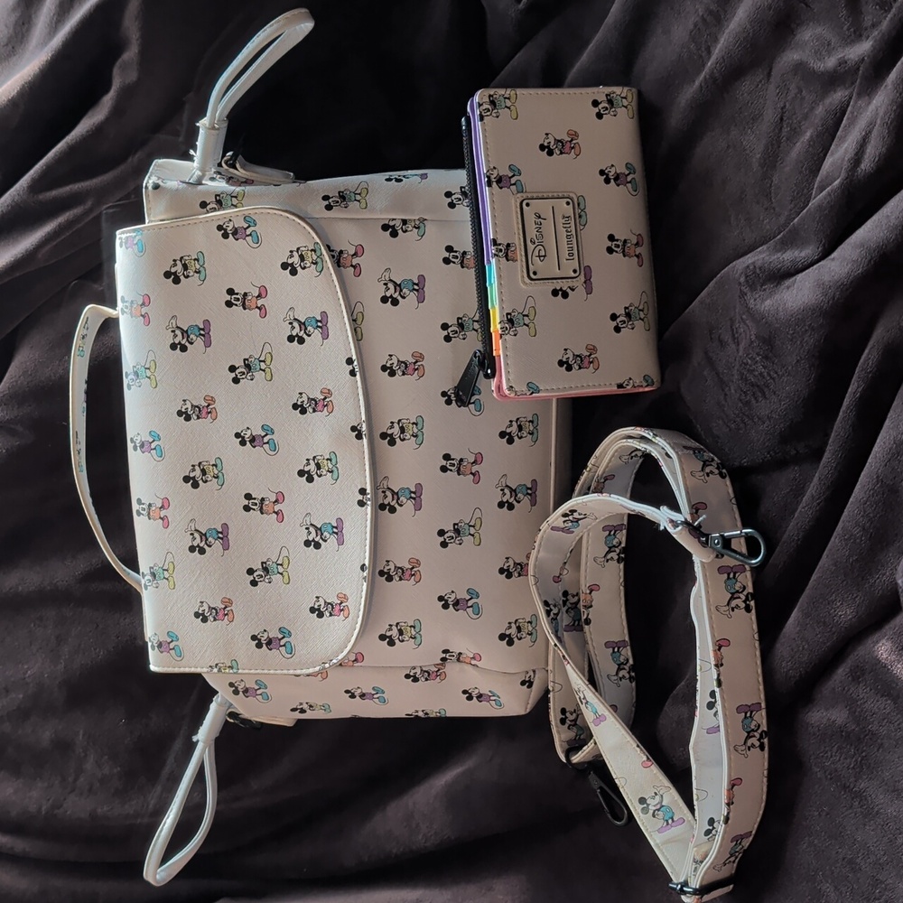 Loungefly Mickey Pastel Purse Set